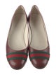 Gucci Web Accent Leather Ballet Flats