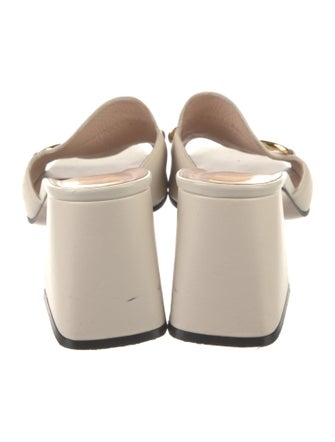 Gucci Horsebit Accent Leather Slides