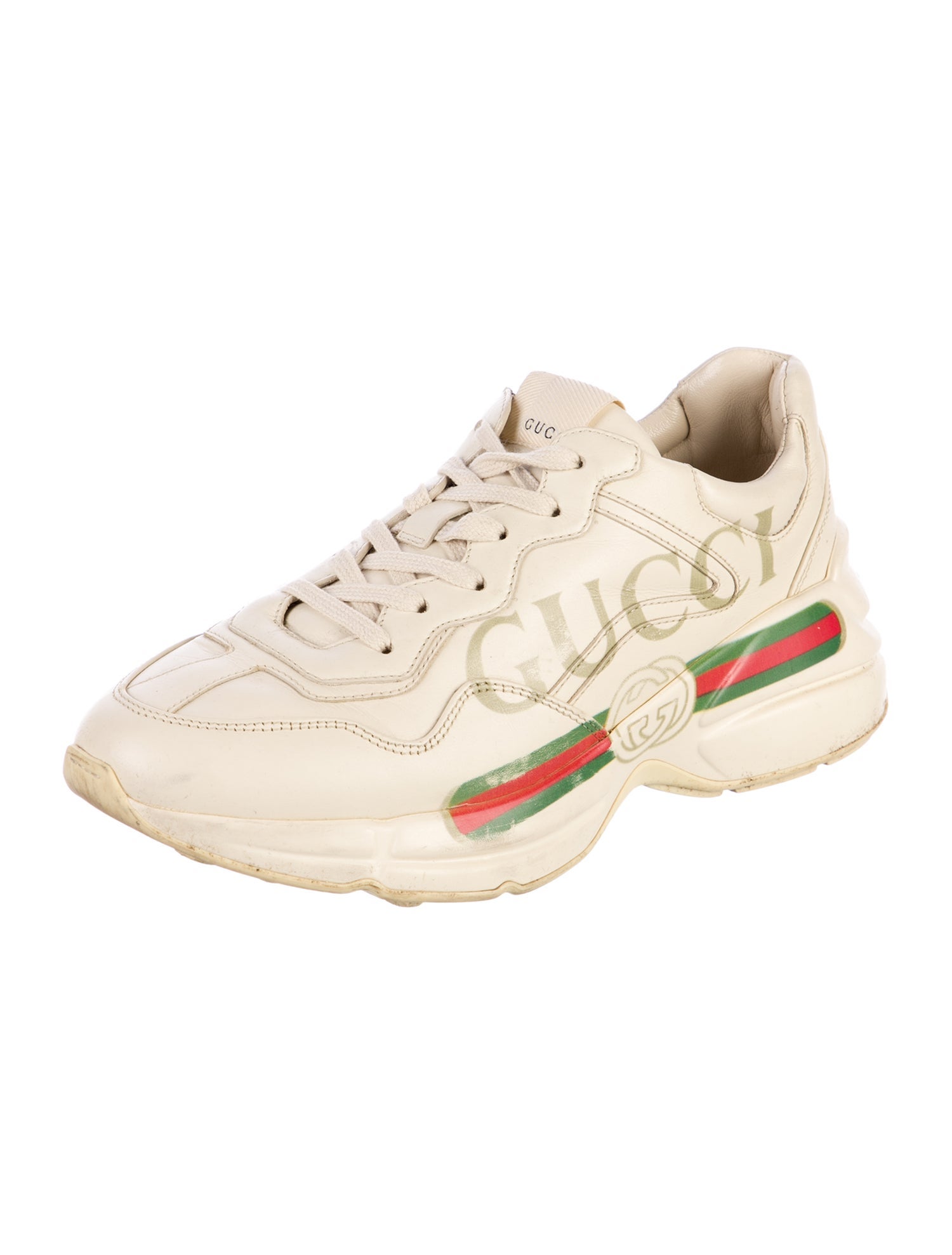 Gucci Web Accent Leather Chunky Sneakers
