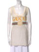 Gucci Graphic Print Scoop Neck Top