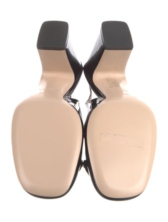 Gucci Horsebit Accent Patent Leather Slingback Pumps