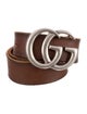 Gucci Double G Logo Leather Belt