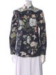 Gucci Floral Print Long Sleeve Button-Up Top