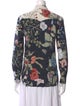 Gucci Floral Print Long Sleeve Button-Up Top