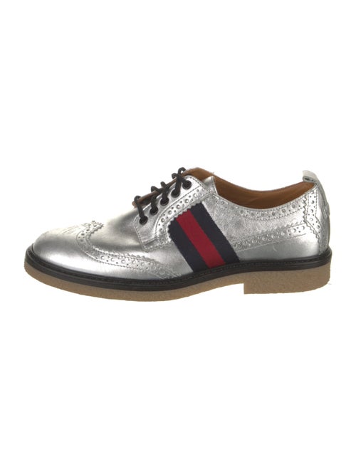 Gucci Sylvie Web Accent Leather Oxfords