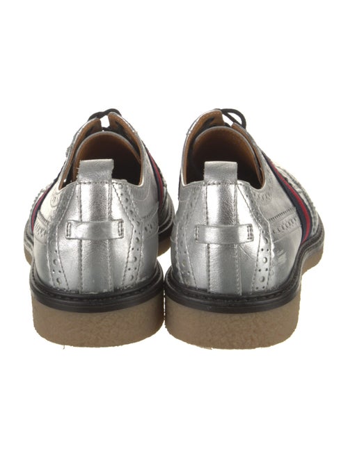 Gucci Sylvie Web Accent Leather Oxfords