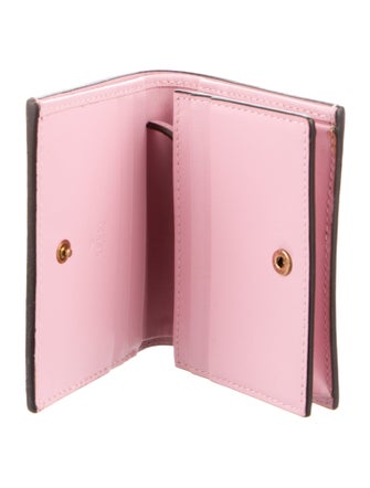 Gucci Faux Pearl Accents Leather Wallet