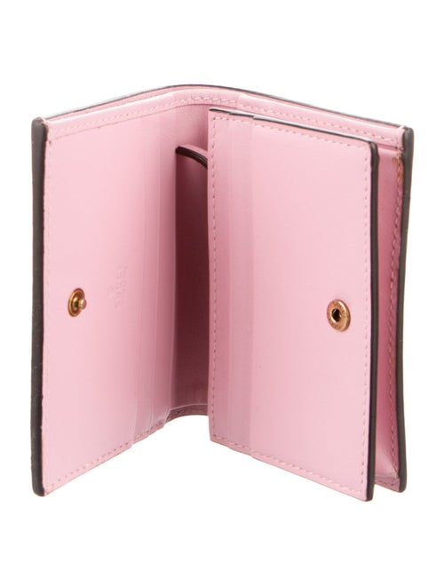 Gucci Faux Pearl Accents Leather Wallet