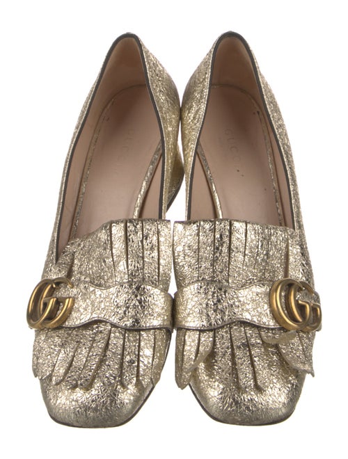 Gucci Running GG Logo Leather Pumps