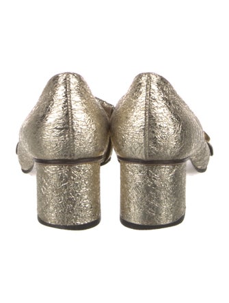 Gucci Running GG Logo Leather Pumps