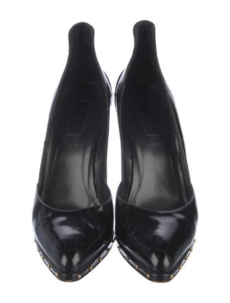 Gucci Patent Leather Studded Accents Pumps