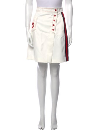 Gucci Embroidered Accent Knee-Length Skirt