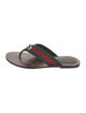 Gucci Web Accent Leather Slides