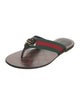 Gucci Web Accent Leather Slides