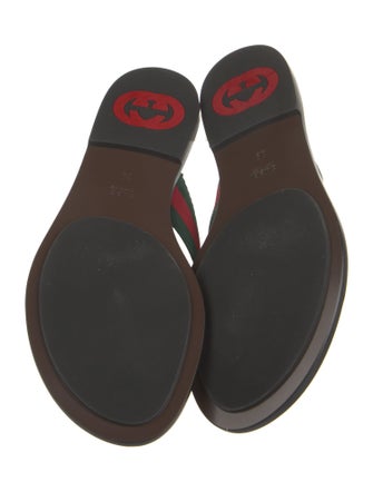 Gucci Web Accent Leather Slides