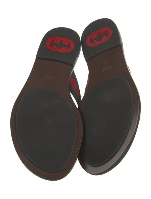 Gucci Web Accent Leather Slides