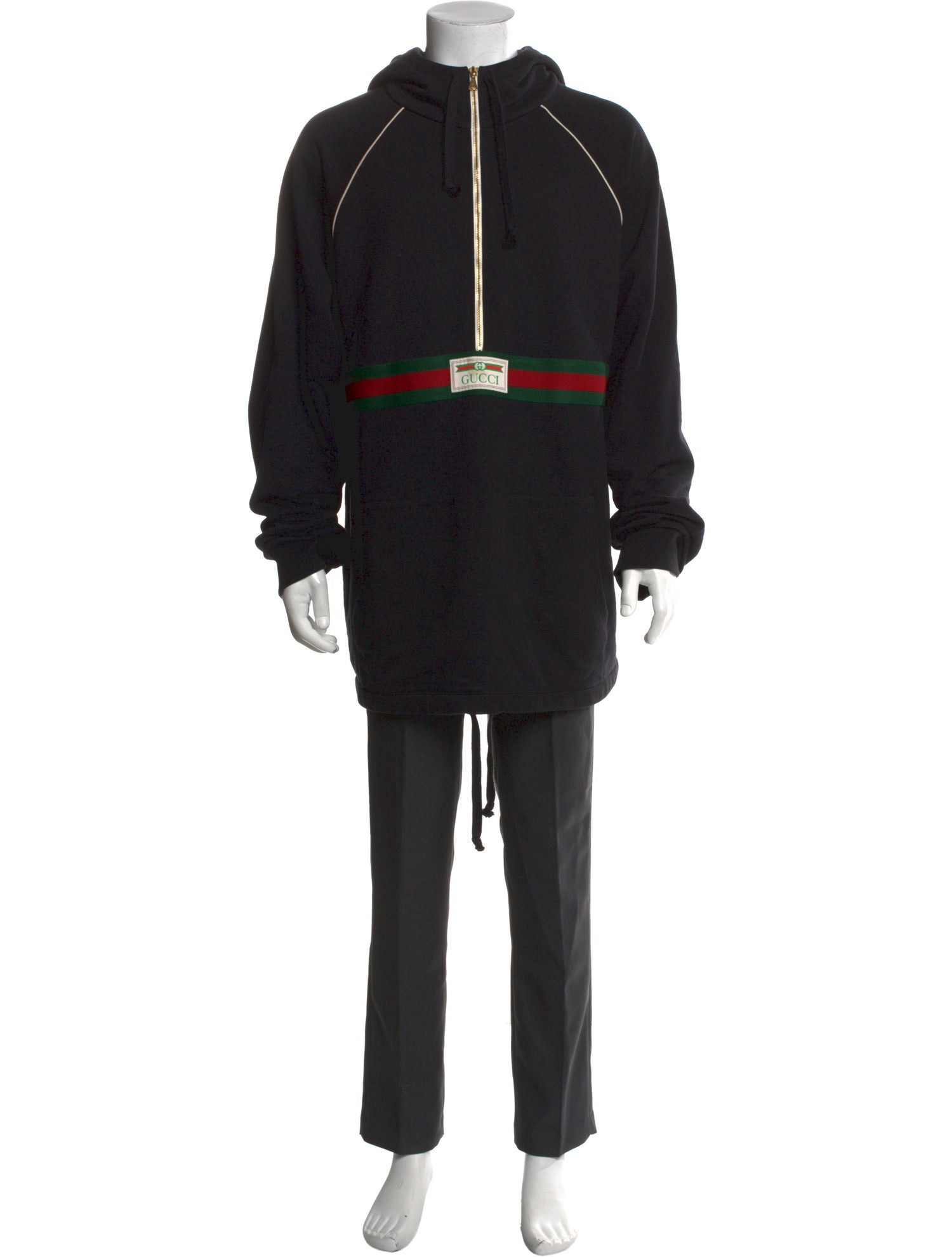 Gucci Web Accent Crew Neck Hoodie