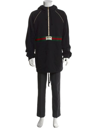 Gucci Web Accent Crew Neck Hoodie