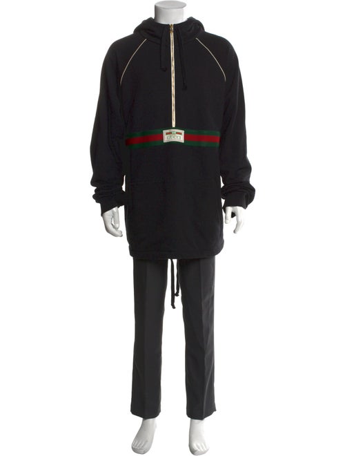 Gucci Web Accent Crew Neck Hoodie