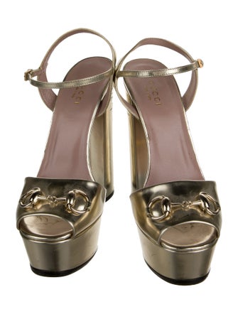 Gucci Horsebit Accent Leather Sandals
