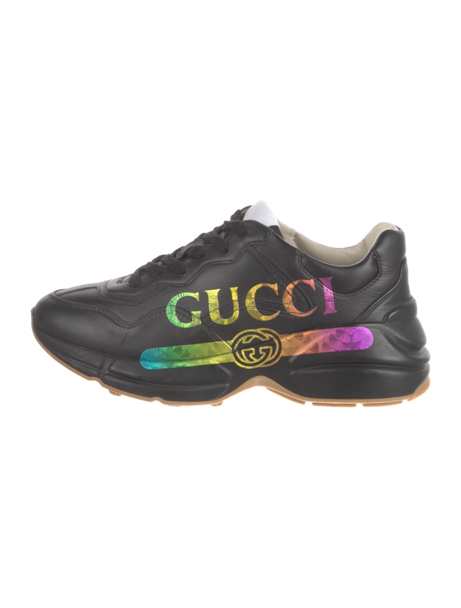 Gucci Leather Printed Sneakers