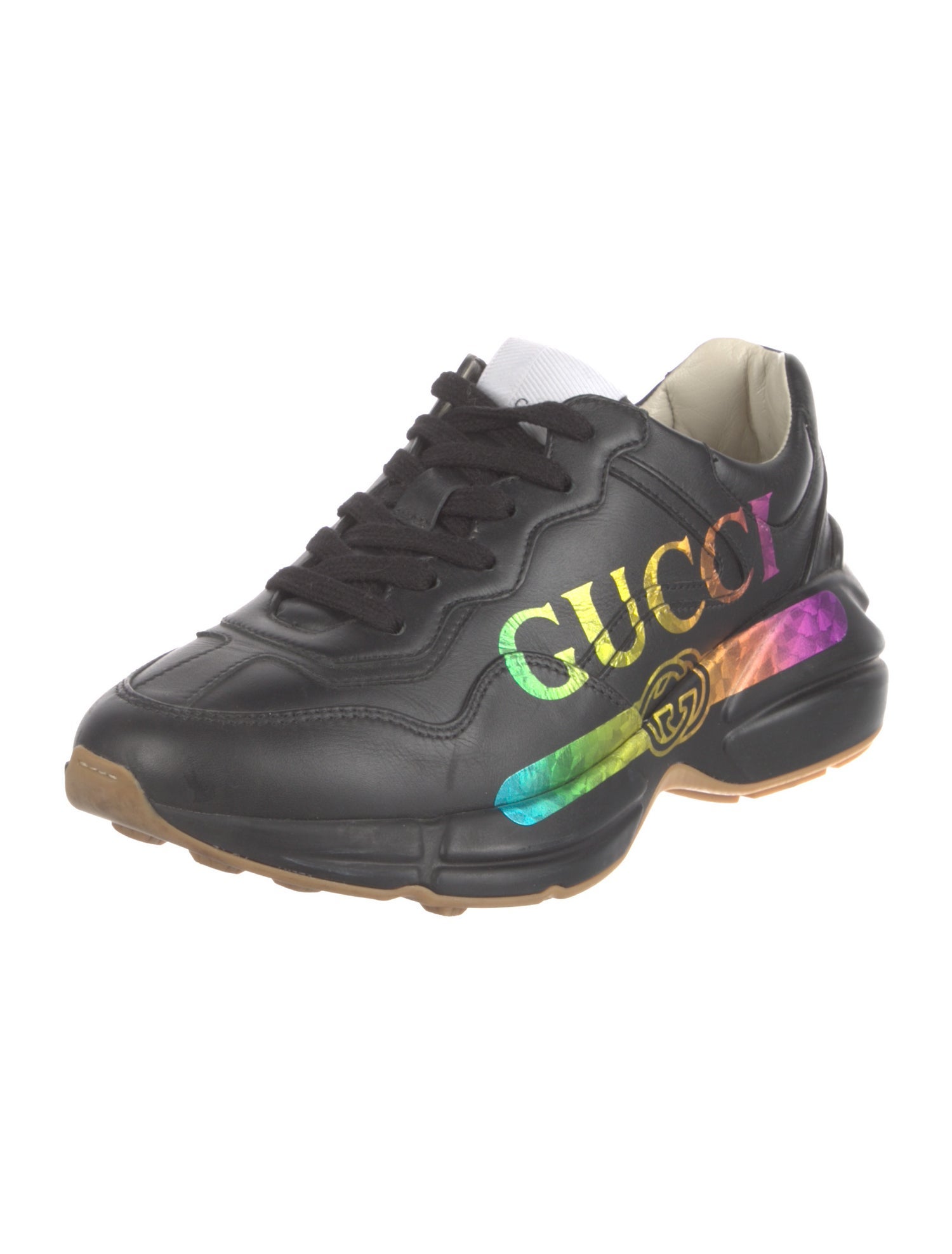 Gucci Leather Printed Sneakers