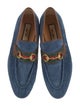 Gucci Web Accent Velvet Loafers