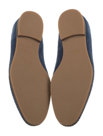 Gucci Web Accent Velvet Loafers