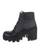 Gucci GG Supreme Leather Combat Boots