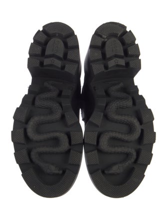 Gucci GG Supreme Leather Combat Boots