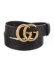 Gucci Double G Logo Leather Waist Belt