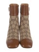 Gucci GG Canvas Leather Boots