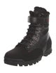 Gucci Web Accent Leather Hiking Boots