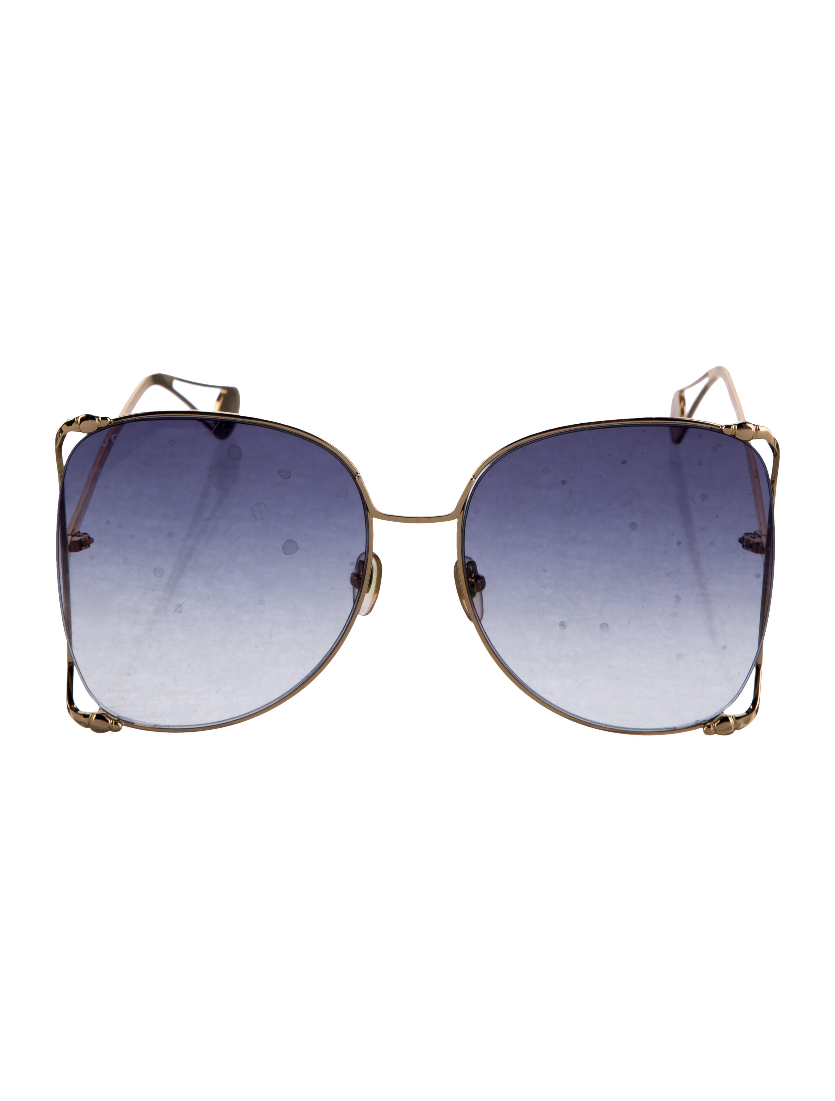 Gucci Web Accent Oversize Sunglasses