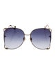 Gucci Web Accent Oversize Sunglasses