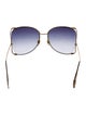 Gucci Web Accent Oversize Sunglasses