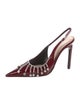 Gucci Horsebit Accent Patent Leather Slingback Pumps
