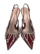 Gucci Horsebit Accent Patent Leather Slingback Pumps