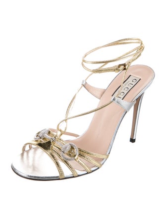 Gucci Horsebit Accent Leather Sandals