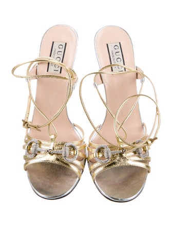 Gucci Horsebit Accent Leather Sandals