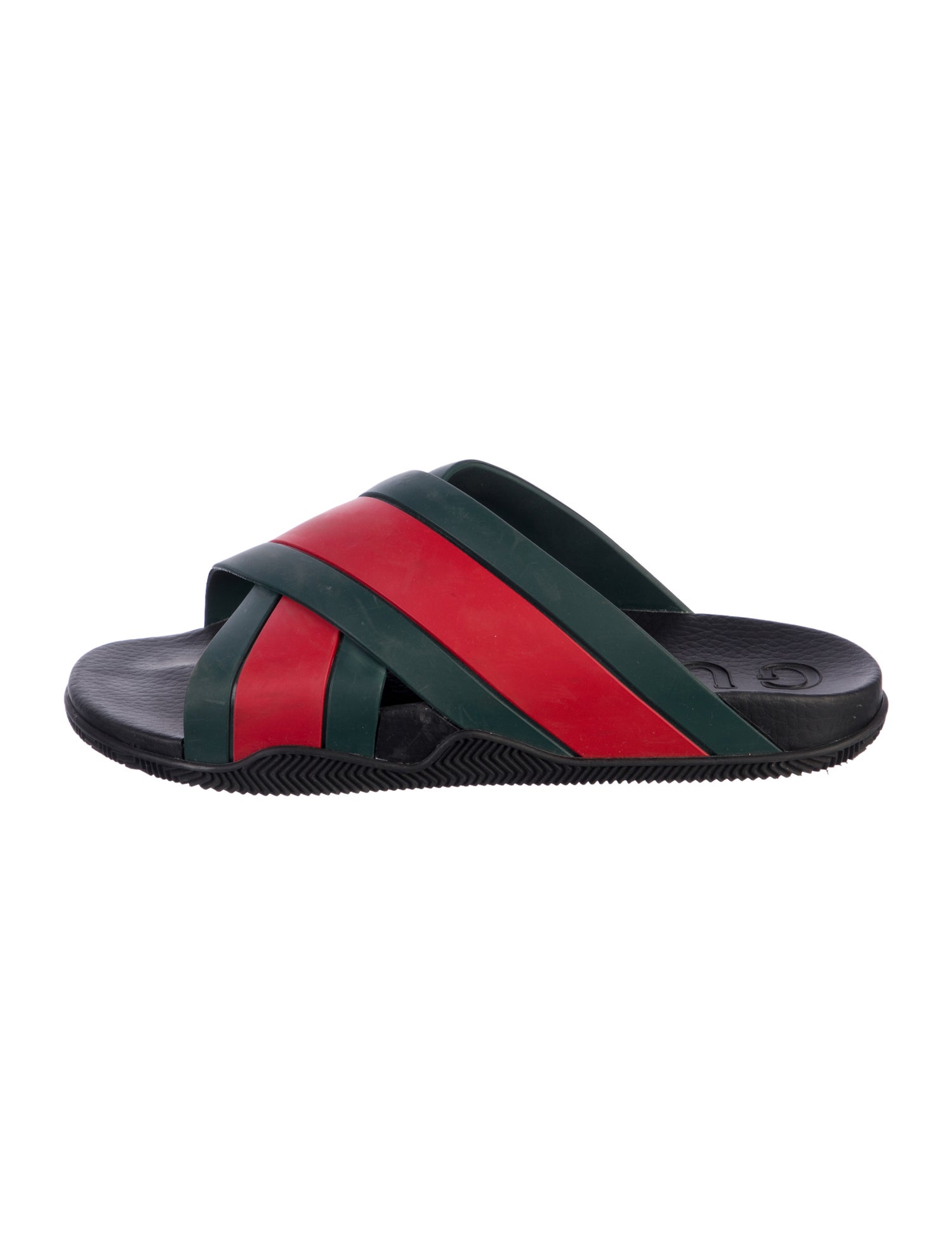 Gucci Web Accent Rubber Slides