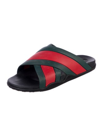 Gucci Web Accent Rubber Slides