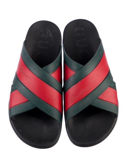 Gucci Web Accent Rubber Slides