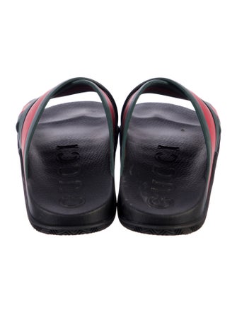 Gucci Web Accent Rubber Slides