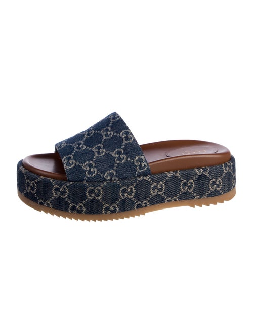 Gucci Denim Printed Slides