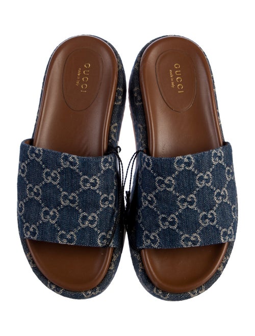 Gucci Denim Printed Slides