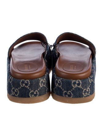 Gucci Denim Printed Slides