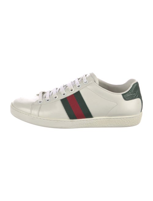 Gucci Web Accent Leather Sneakers