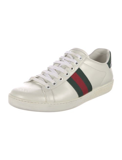 Gucci Web Accent Leather Sneakers