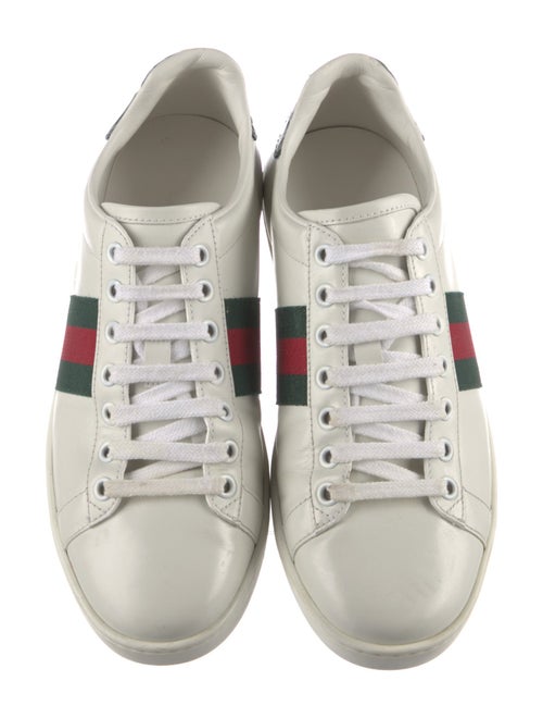 Gucci Web Accent Leather Sneakers